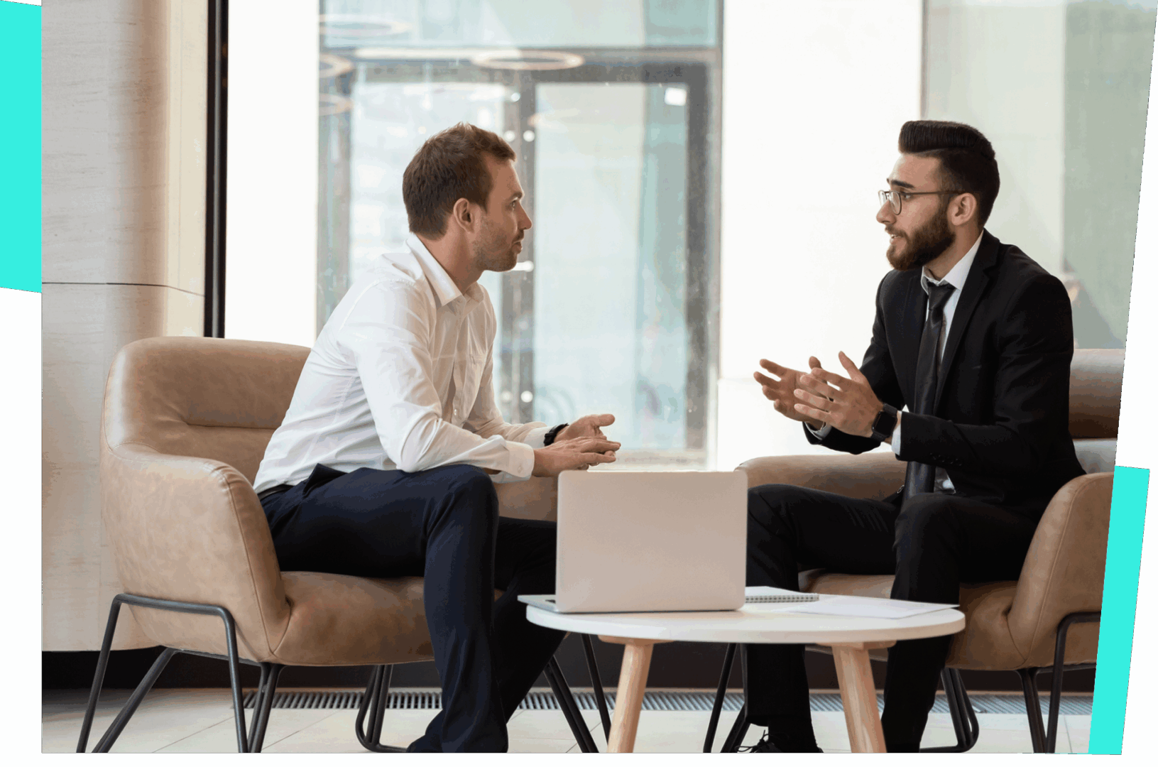 Two men having a business meeting.